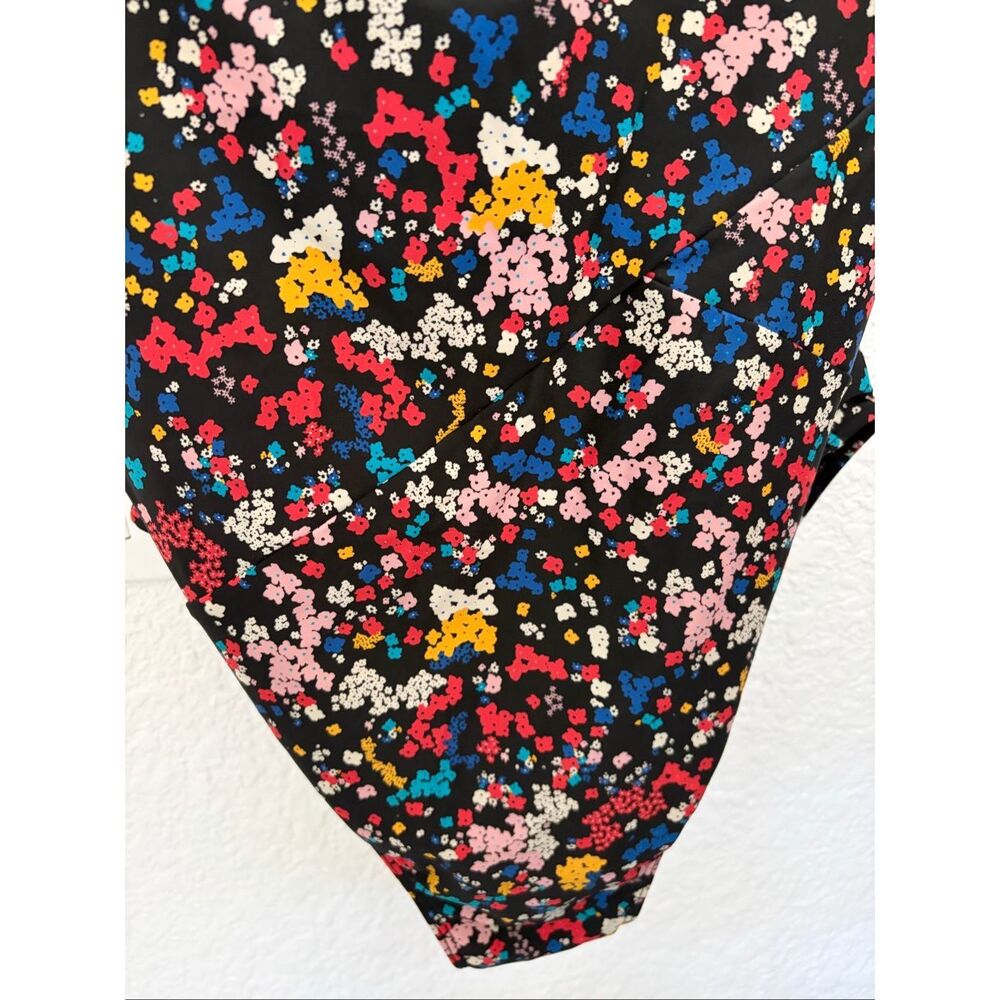 Summersalt Floral One-Piece Swimsuit in Black with Multicolor Print - Picture 5 of 12